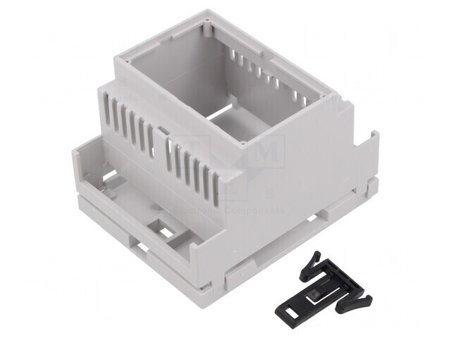 Carcasă pentru șină DIN gri deschis 90x71x58mm