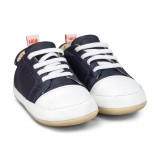 Pantofi Baietei Bibi Afeto Joy Naval/Alb cu Siret Elastic 20 EU