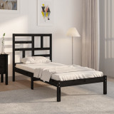 Cadru de pat, negru, 90x200 cm, lemn masiv GartenMobel Dekor, vidaXL