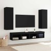 VidaXL Dulap pentru TV de perete 2 pcs Stejar negru 30.5 x 30 x 90 cm 862571