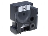 Bandă Albă 12mm 5,5m cu Scris Negru