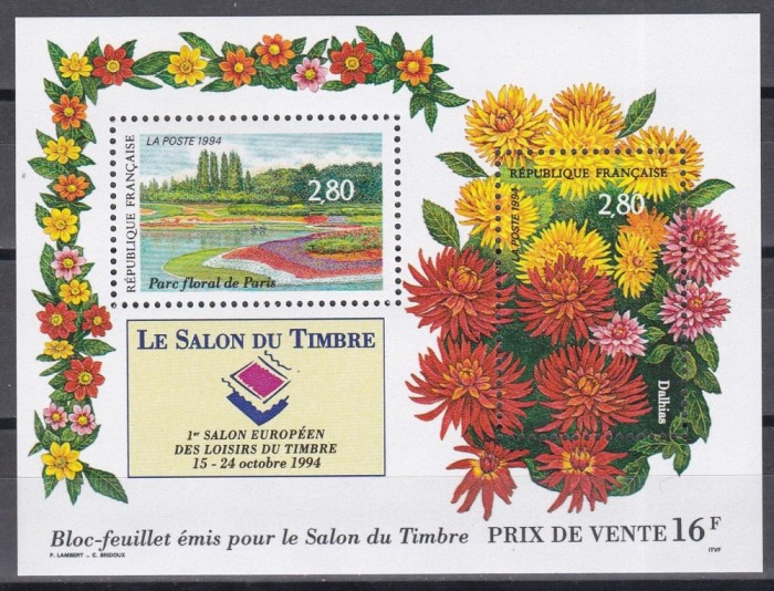 Franta 1994 - Expoziția de timbre - &bdquo;Le Salon du Timbre&rdquo;, Cota 12 EURO, MNH