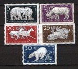 GERMANIA (DDR) 1956 &ndash; FAUNA. ANIMALE SALBATICE. NESTAMPILATA DEPARAIATA, F146