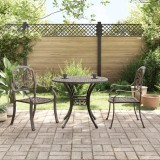 Set mobilier bistro, 3 piese, bronz, aluminiu turnat