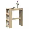 Gossi masa bar cu rafturi stejar sonoma 90x40x103,5 cm lemn prelucrat