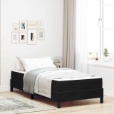 Cumpara ieftin Pat boxspring cu saltea cu saltea Negru 90 x 210 cm Catifea