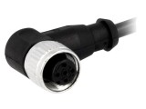 Conector M12 mufă mamă 4 pini unghi 90&deg; cablu 0,5m HARTING