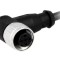 Conector M12 mufă mamă 4 pini unghi 90&deg; cablu 0,5m HARTING