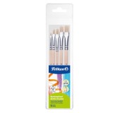 Set 5 pensule cu varf lat, Pelikan Starter, Seria 613F