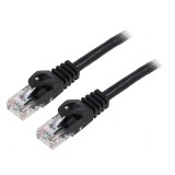 Cabluri patch U/UTP 6 litat CCA PVC negru 1,5m 26AWG