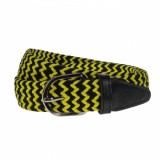 Curea barbati elastica, casual, latime 3.5 cm, galben si negru - NB040