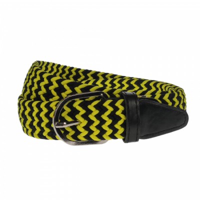 Curea barbati elastica, casual, latime 3.5 cm, galben si negru - NB040 foto