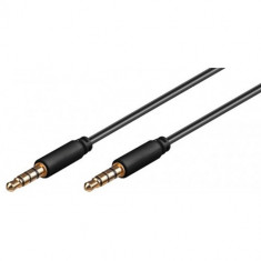 Cablu audio Jack 3.5 mm 4 pini tata-tata 1.5m Goobay