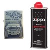 Bricheta Tip Zippo Metalica 3D King of 4WD + Lichid Zippo 125ml, Benzina Bricheta, Colectie, Cadou Barbati, Aventura, Tutungerie