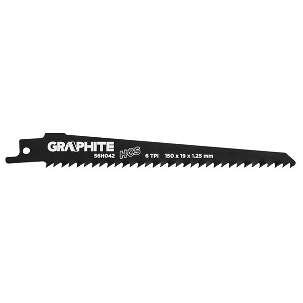 Panza pentru ferastrau sabie HCS 150x19x1.25 mm 6TPI set-2buc. GRAPHITE 56H042 HardWork ToolsRange