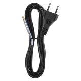 Cablu de alimentare EMOS S19272 flexibil izolatie PVC 2 0.75mm2 2m negru