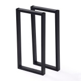 Set 2 buc picior masa M&oslash;ldrup 56x27cm otel negru mat [en.casa] HausGarden Leisure, [en.casa]