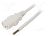Cablu 3x1mm2 IEC C13 mamă LIAN DUNG, PVC 1m alb 10A 250V