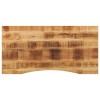 Blat birou vidaXL lemn masiv mango 120x60x2.5 cm maro, decupaj curbat, rustic, universal