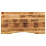 Blat birou vidaXL lemn masiv mango 120x60x2.5 cm maro, decupaj curbat, rustic, universal