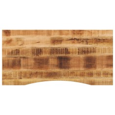 Gossi blat birou cu decupaj curbat 110x60x2,5cm lemn masiv mango brut