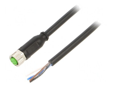 Cablu Conectare M8 4PIN Drept 1.5m 30VAC 4A PVC foto