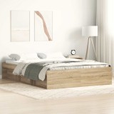 VidaXL Cadru de pat King Size, stejar sonoma, 150x200 cm
