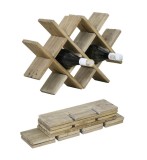Cumpara ieftin Suport 8 sticle vin lemn maro 52 x 10 x 32 cm
