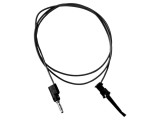 Cablu de masurare Mueller 5A, 0.6m, cu clips si mufa banana 4mm, negru, PVC