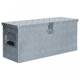 Cumpara ieftin Cutie din aluminiu, 76,5 x 26,5 x 33 cm, argintiu, vidaXL