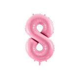 Balon folie cifra 8 roz 86 cm