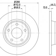 Disc frana AUDI A4 (8D2, B5) (1994 - 2001) KRIEGER 0950004257