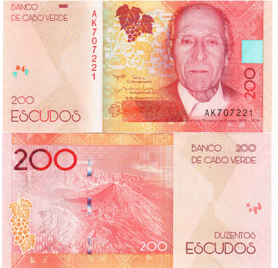 Capul Verde 200 Escudos 2019 P-76 UNC foto