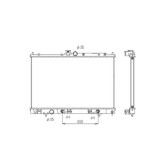 Radiator racire Mitsubishi Outlander (Cu0w), 04.2003-10.2006, Motorizare 2, 4 118kw Benzina, tip climatizare Cu/fara AC, cutie Manuala, diametru intr