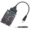 Adaptor 2in1 SSD mSATA + M.2 NGFF la SATA 3 2.5", USB 3.0 - Compatibil SSD 50mm/M.2 SATA - Plug & Play