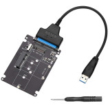 2in1 adaptor SSD mSATA + M.2 NGFF la SATA 3 2.5 inch cu adaptor USB 3.0
