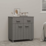 Servantă &bdquo;HAMAR&rdquo;, gri deschis, 79x40x80 cm, lemn masiv pin