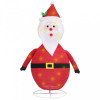 Figurină Moș Crăciun decorativă, cu LED, 120 cm, țesătură lux