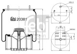 FEBI BILSTEIN 20381 Burduf, suspensie pneumatica