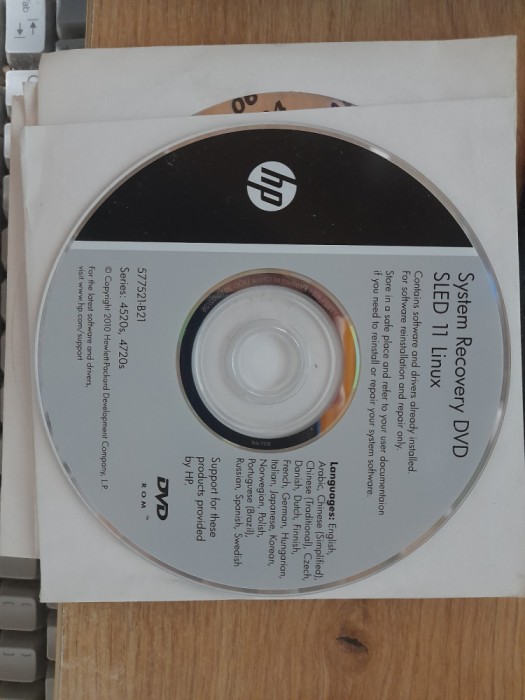 CD HP - System recovery DVD SLED 11 LINUX