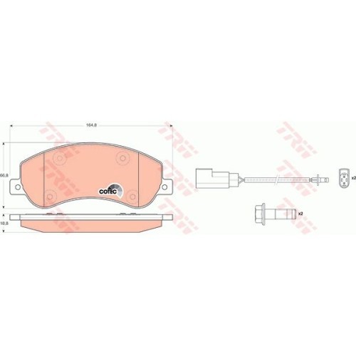 Placute frana Ford Transit Bus, 04.2006-, Vw Amarok (2h, S1b), 09.2010-, TRW