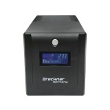 UPS 1000VA/600W cu baterii 2x7.5Ah si 4 prize schuko, LCD, USB Breckner Germany