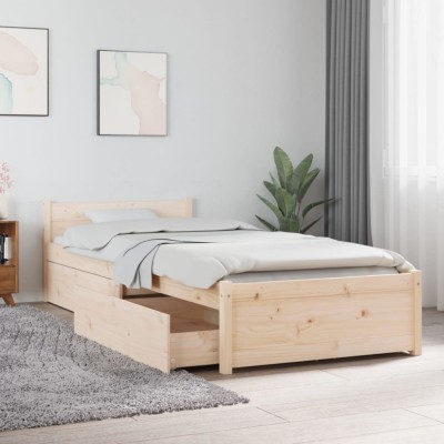 vidaXL Cadru de pat cu sertare Small Single 2FT6, 75x190 cm foto