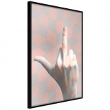Cumpara ieftin Poster - Middle Finger, cu Ramă neagră, 40x60 cm