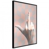 Cumpara ieftin Poster - Middle Finger, cu Ramă neagră, 20x30 cm