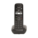 Telefon fara fir Dect Gigaset, 20 tonuri, autonomie convorbire 14 h, memorie 100 numere, 44 x 88 x 105 mm, Negru