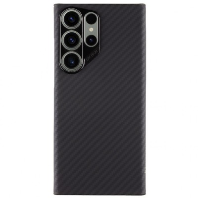 Husa telefon tactical magforce aramid pentru samsung galaxy s23 ultra, fibra aramida, ultra slim 0.8 mm, compatibila magnetic, negru foto