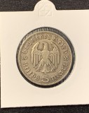 Moneda 5 reichsmark 1935 F argint Paul von Hindenburg