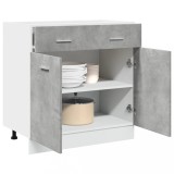 vidaXL Dulap inferior cu sertar &ldquo;Lyon&rdquo;, gri beton, 80 x 46 x 81,5 cm