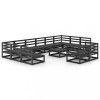 Set mobilier de gradina, 13 piese, lemn masiv de pin